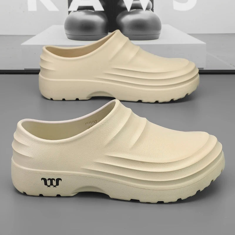 Men’s Waterproof Non Slip Chef Clogs Garden & Beach Shoes Size 36–48