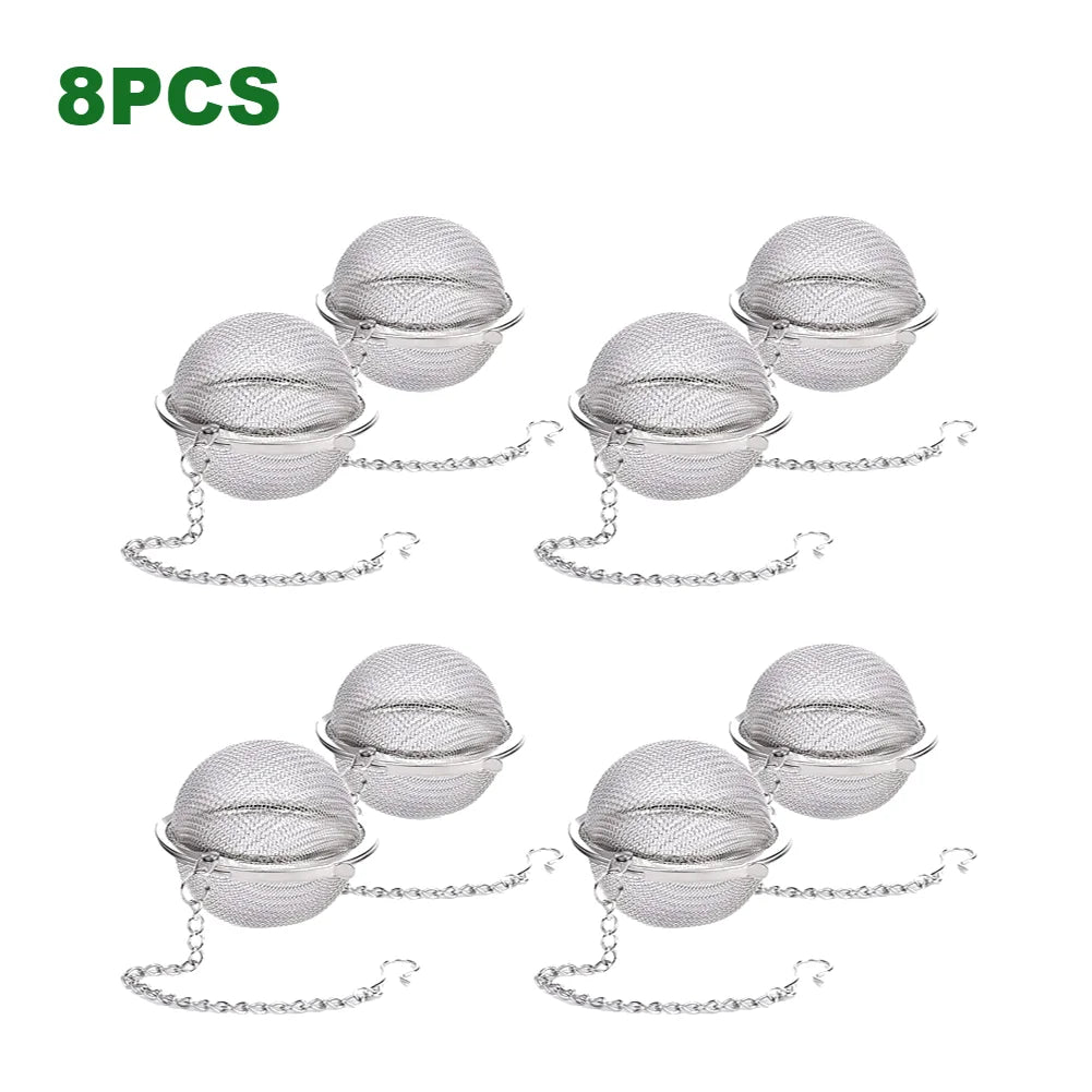 Stainless Steel Tea Ball Infuser with Chain – Fine Mesh