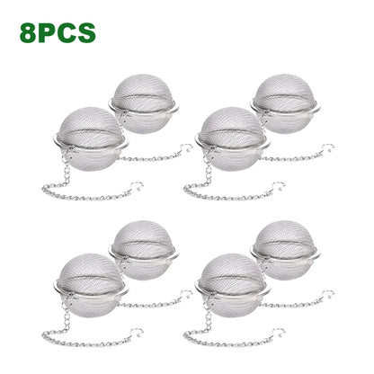 Stainless Steel Tea Ball Infuser with Chain – Fine Mesh