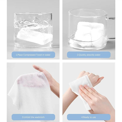 Compressed Travel Towel Set – Disposable, Soft & Multi-Purpose