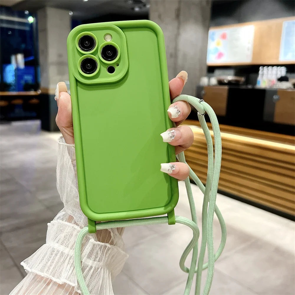 Crossbody iPhone Case with Adjustable Lanyard Strap