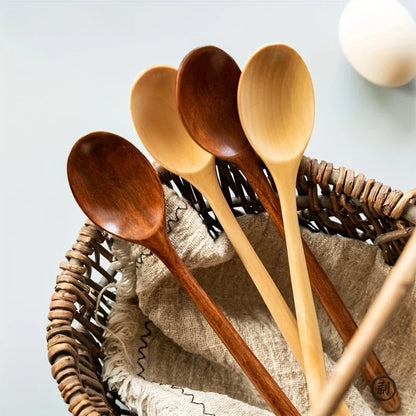Wooden Spoons Set of 4 – Korean Style Natural Wood