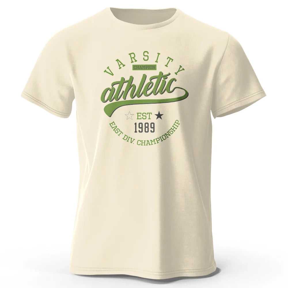 Vintage Varsity Graphic T Shirt 100% Cotton Unisex Tee