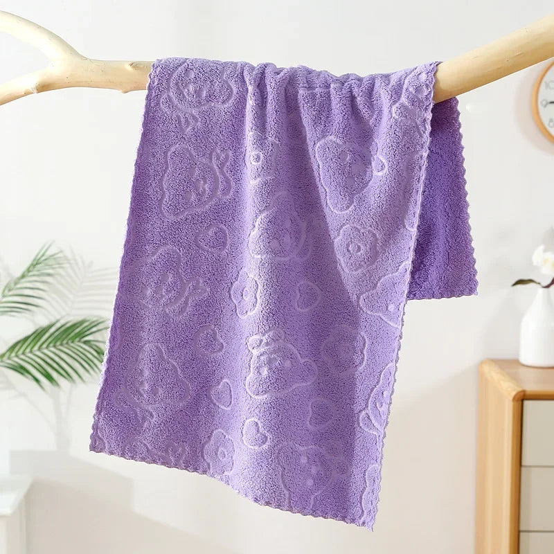Super Absorbent Quick-Dry Face Towels – Soft Embossed Washcloths