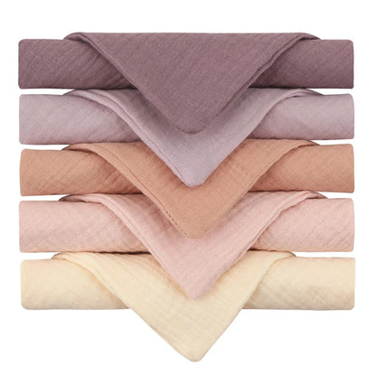 Baby Muslin Washcloths 5-Pack – Soft Gauze Cotton Face Towels