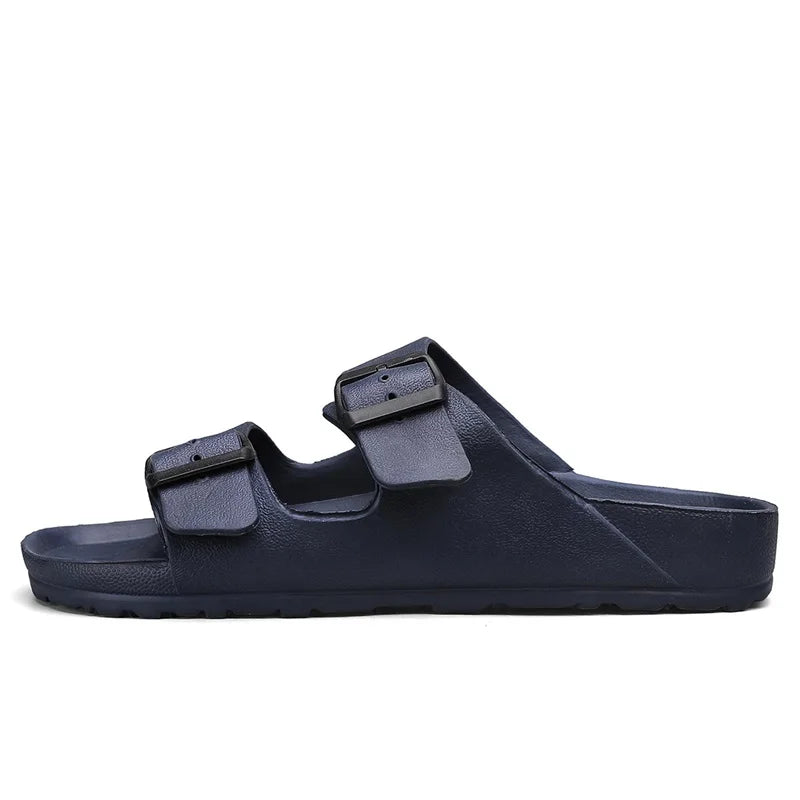 Men's EVA Double-Buckle Slide Sandals – Lightweight Anti-Slip