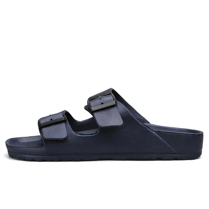 Men's EVA Double-Buckle Slide Sandals – Lightweight Anti-Slip