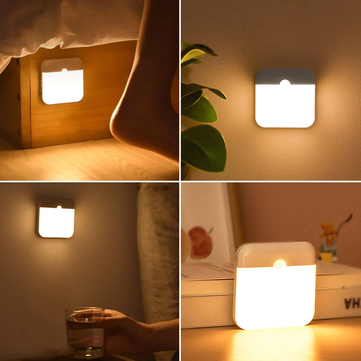Motion Sensor Night Light USB Rechargeable Wireless Magnetic LED