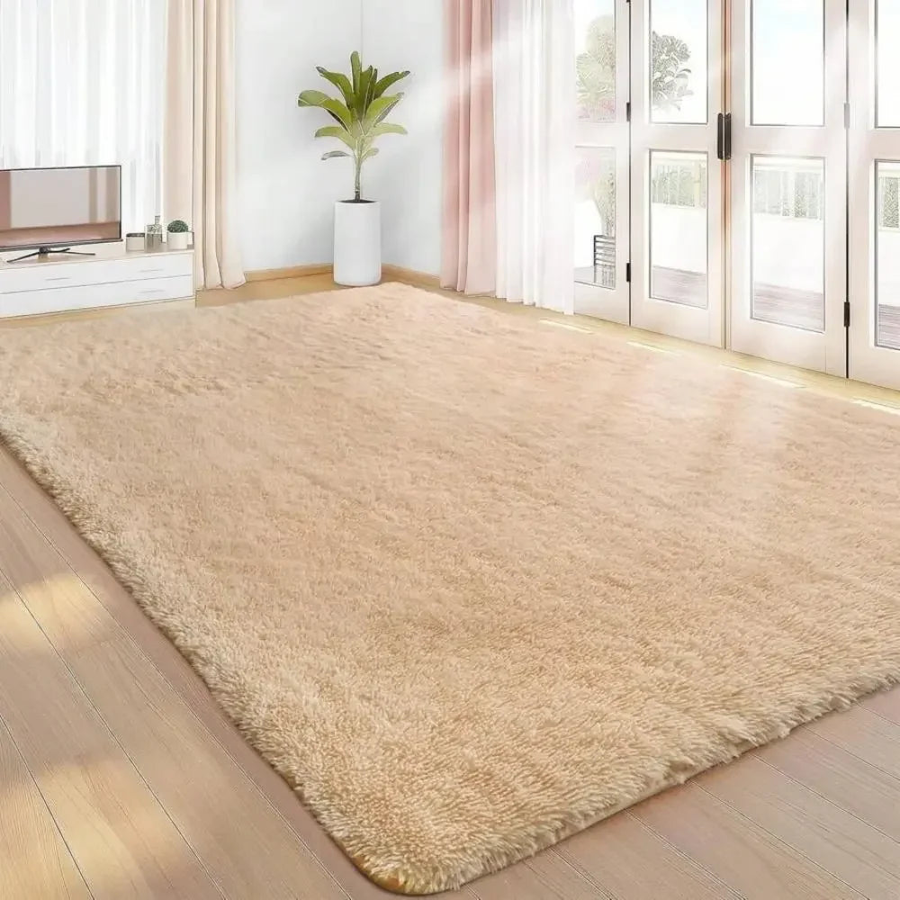 Soft Plush Area Rug for Bedroom & Living Room – Fluffy Floor Carpet
