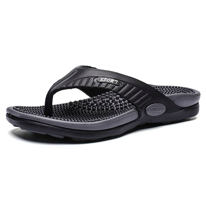 Massage Flip Flops for Men – Acupressure Beach Sandals, Plus Size EU 40-46