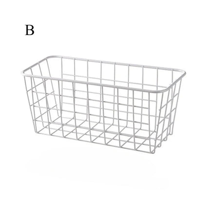 Punch-Free Wall-Mounted Storage Rack – Kitchen & Bathroom Organizer