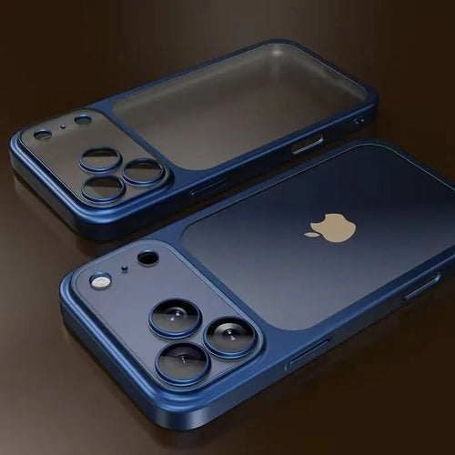 Luxury Plating Transparent iPhone Case with Lens Protection