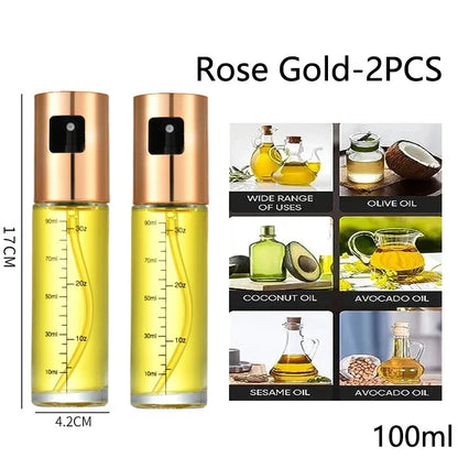Glass Oil Spray Bottle – 100ml Kitchen Olive Oil Mister for Cooking & BBQ