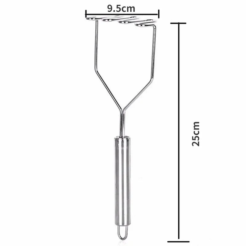 Stainless Steel Potato Masher – Wavy Press Kitchen Tool