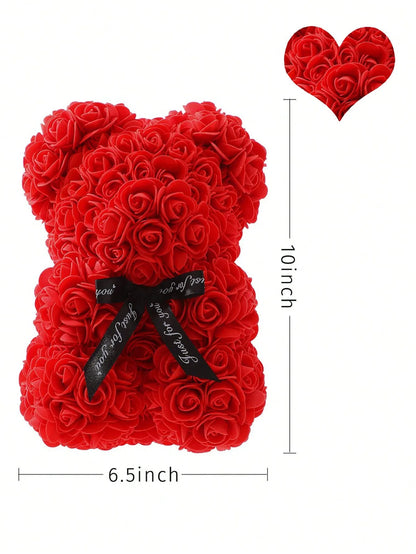 Rose Teddy Bear – Artificial Foam Flower Bear Gift