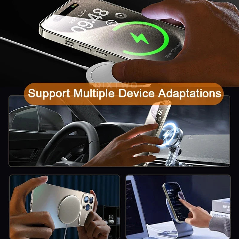 MagSafe Glass iPhone Case with Magnetic Ring & Camera Protector