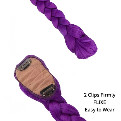 Clip-In Braided Ponytail Extension 26 Inch Synthetic | Halloween Cosplay