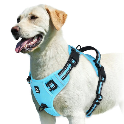No Pull Dog Harness – Adjustable Soft Padded Vest with Control Handle