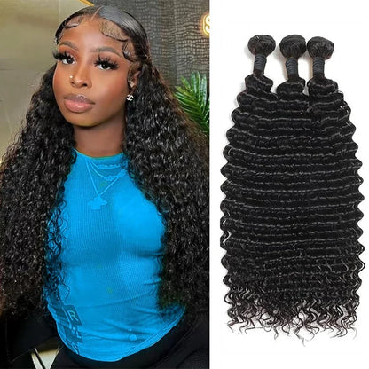 Deep Wave Human Hair Bundles – Virgin Burmese Remy Hair