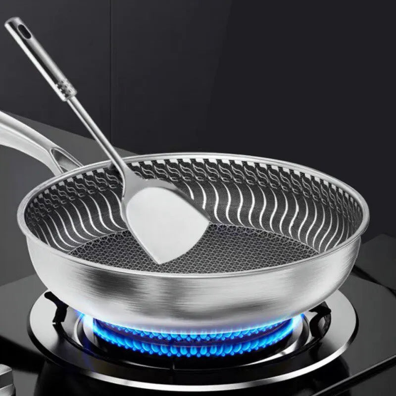Tri-Ply 316 Stainless Steel Honeycomb Frying Pan – All Stovetop Compatible