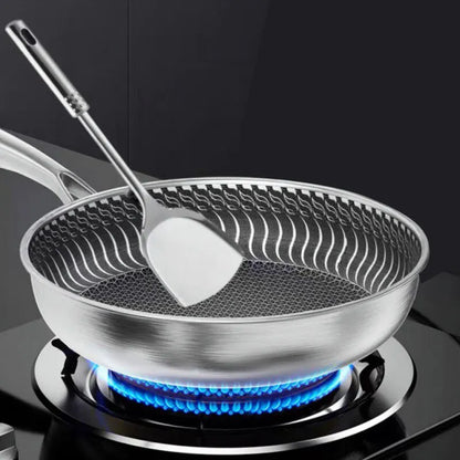 Tri-Ply 316 Stainless Steel Honeycomb Frying Pan – All Stovetop Compatible