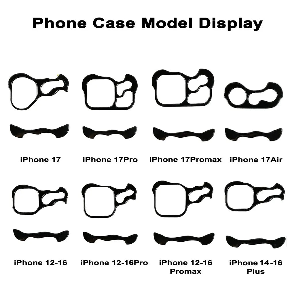 Metal Bumper iPhone Case with Lens Protector – Irregular Frame Design