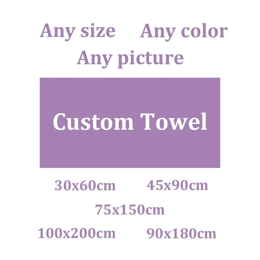 Custom Printed Towel – Any Size, Color & Picture