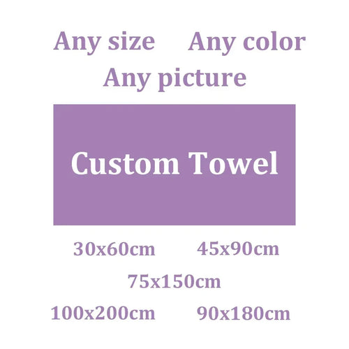Custom Printed Towel – Any Size, Color & Picture