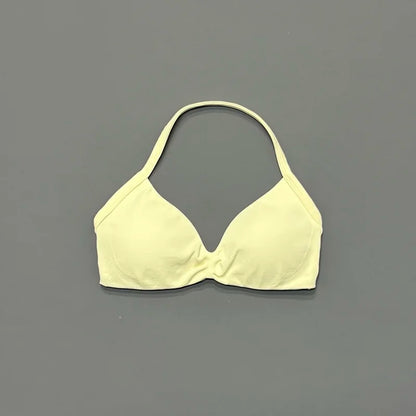 Women's Strappy Sports Bra – Padded Push-Up Gym Top