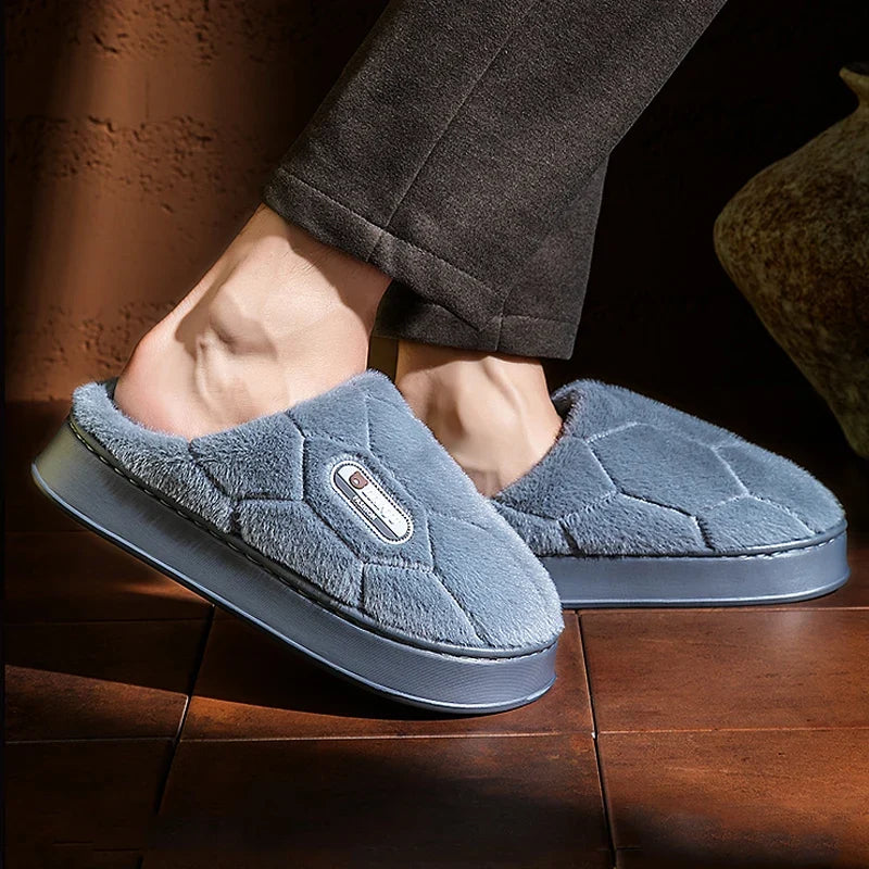 Warm Winter Slippers – Unisex Plush Non-Slip Indoor House Shoes