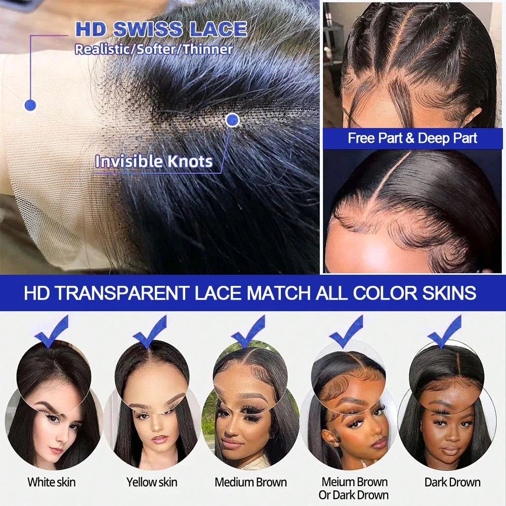 Straight Bob HD Lace Front Wig Human Hair 13x4 13x6 Brazilian