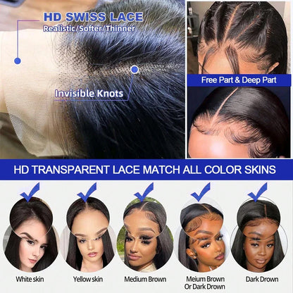 Straight Bob HD Lace Front Wig Human Hair 13x4 13x6 Brazilian