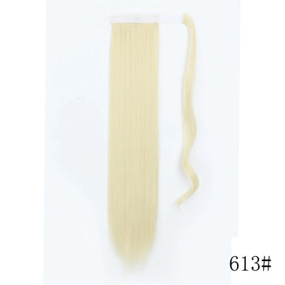 Wrap Around Ponytail Extension – Long Straight Synthetic Clip-In