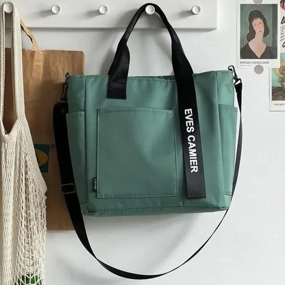 Casual Tote Bag Large Capacity Waterproof Nylon Shoulder Bag