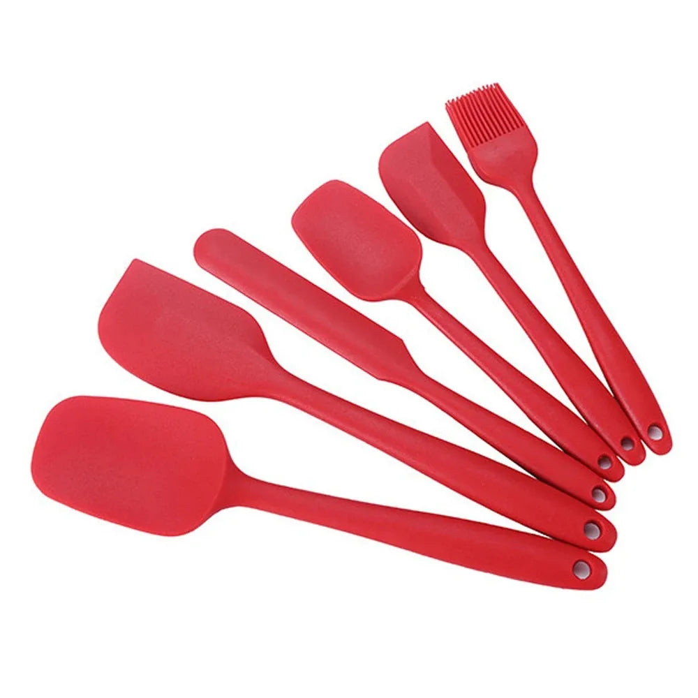 Silicone Spatula Set – 6-Piece Food-Grade Heat-Resistant Kitchen Tools