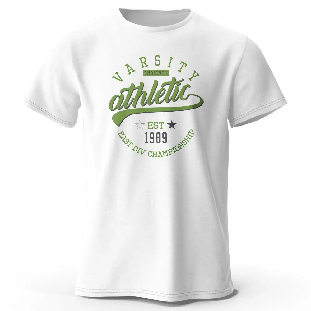 Vintage Varsity Graphic T Shirt 100% Cotton Unisex Tee