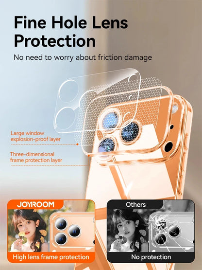 Joyroom Clear iPhone Case – Ultra-Thin Transparent Shockproof Cover with Lens Protection