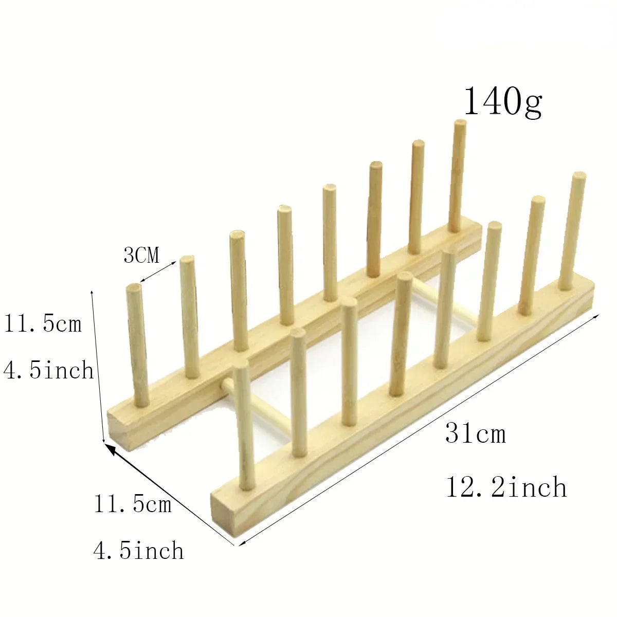 Wooden Plate Rack Dish Drainer Stand – Kitchen Organizer