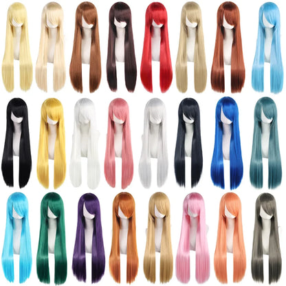 Cosplay Wig Long Straight 32 Inch – 36 Colors Synthetic Hair