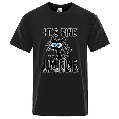 Cool Cat Graphic T Shirt Funny Cotton Blend Casual Tee