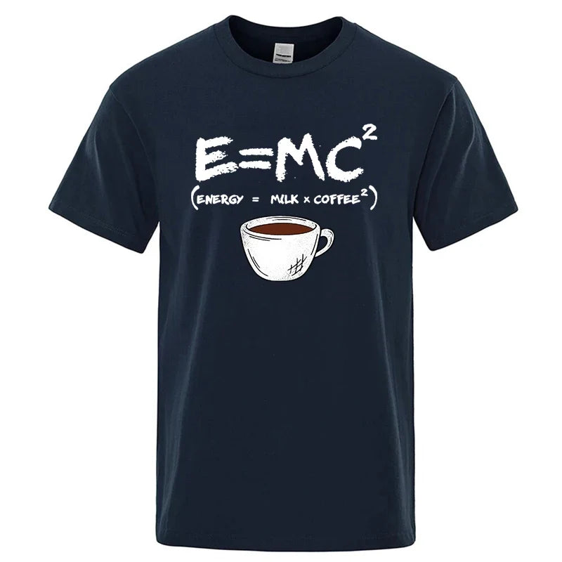 Energy Milk Coffee Graphic T Shirt Funny Casual Tee