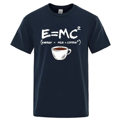 Energy Milk Coffee Graphic T Shirt Funny Casual Tee
