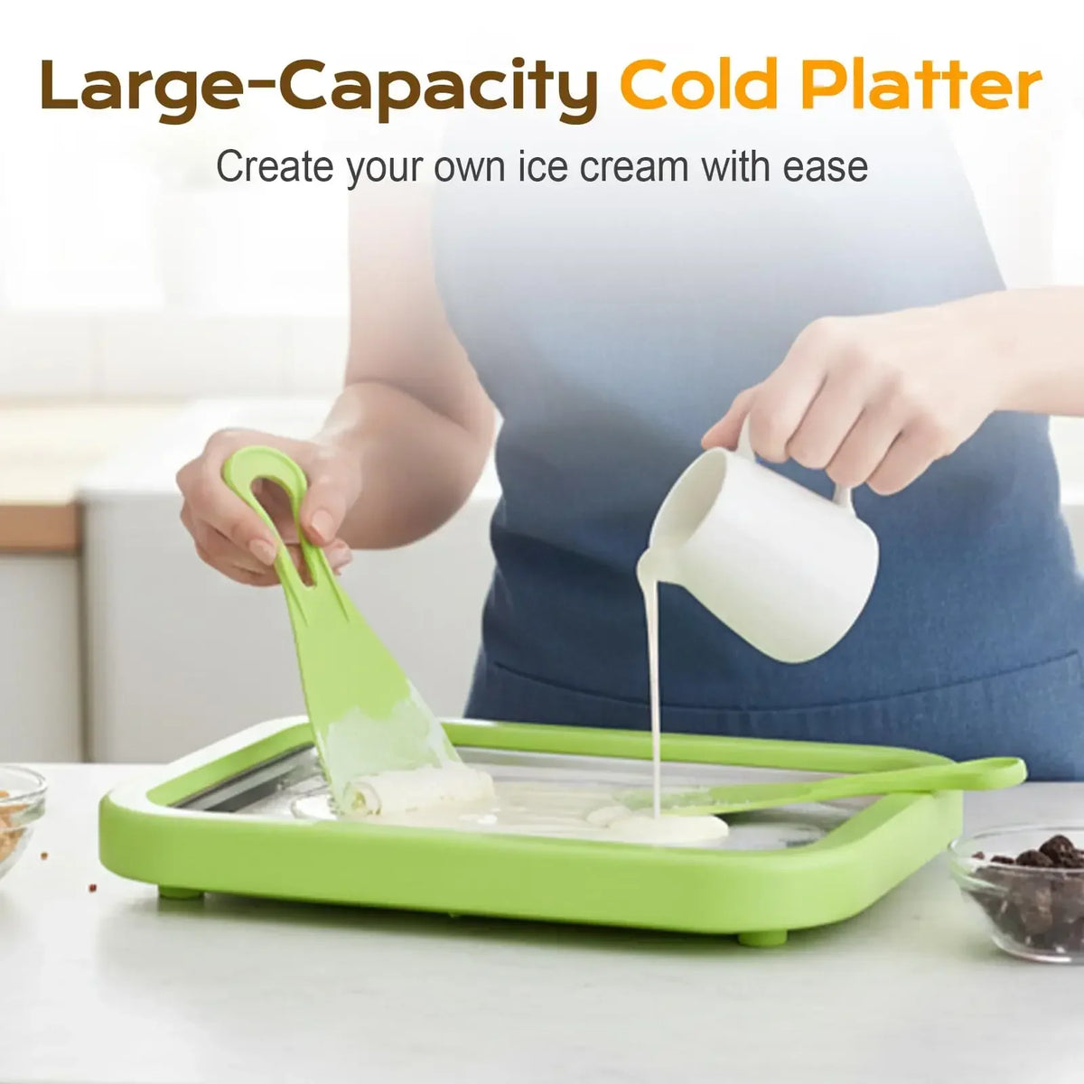 Rolled Ice Cream Maker – DIY Fried Ice Cream & Frozen Yogurt Pan