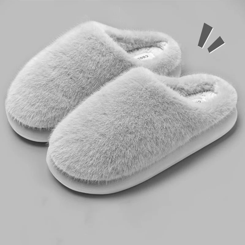 Faux Fur Slippers – Women's Warm Plush House Shoes