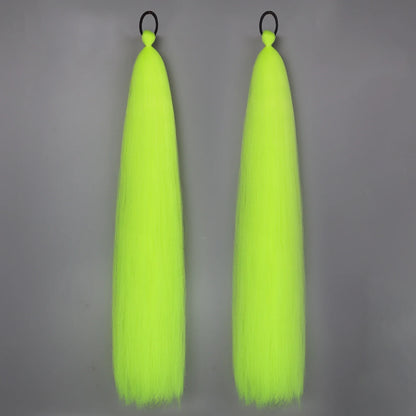 Synthetic Ponytail Extension 2-Piece Set – Long Straight with Rubber Band