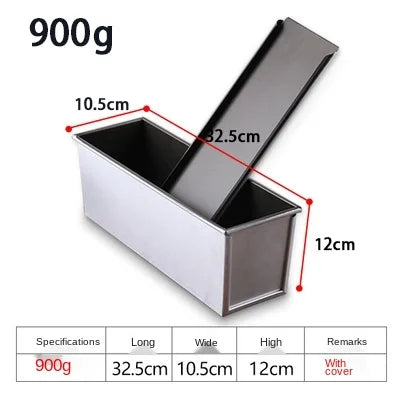 Non-Stick Bread Loaf Pan with Lid – Aluminum Alloy Toast Box