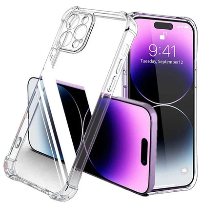 Clear Airbag iPhone Case – Shockproof Transparent Cover with Camera Protection