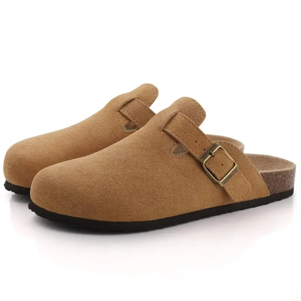 Suede Cork Clogs – Arch Support Mules for Men & Women