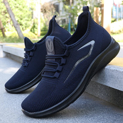 Men's Lightweight Mesh Sneakers Casual Lace-Up Sports Shoes