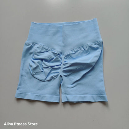 High-Waist Seamless Yoga Shorts – Women's Tummy Control Biker Shorts